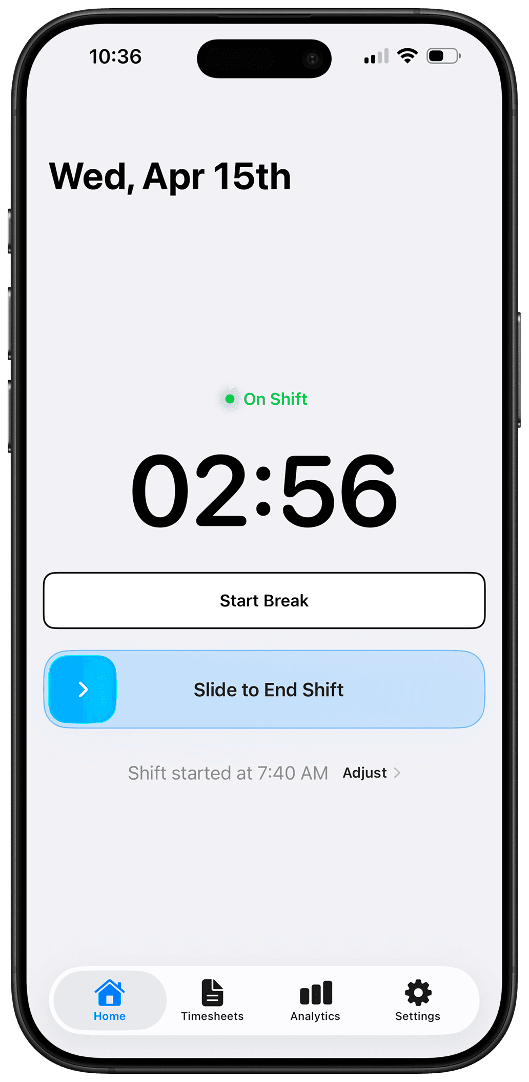 ClockInOut — Hours Tracker preview